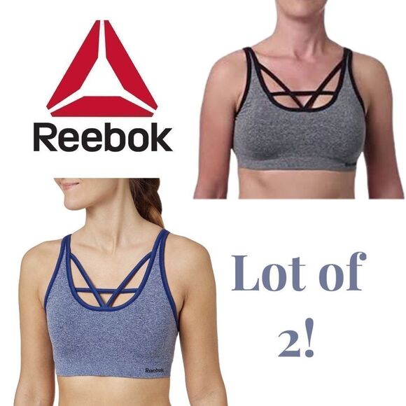 Reebok Other - Reebok Women's Front Interest V-Neck Seamless Heather Blue/Grey Size XS